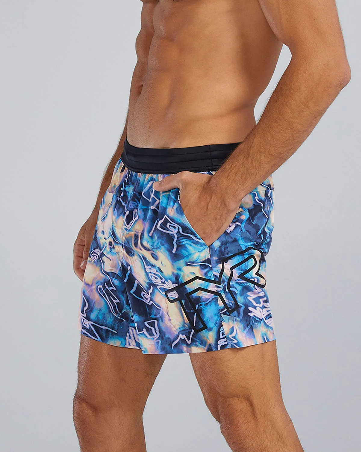 Hydrosphere™ - Men's Unbroken Shorts - Unlined 5" - Voltage Pazzo - Image 3